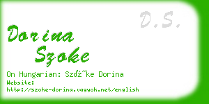 dorina szoke business card